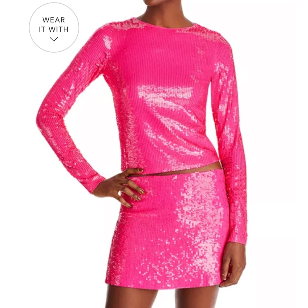 Alice and Olivia Pink Sequin Set